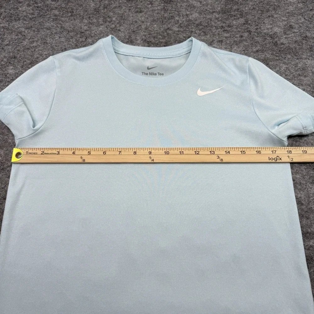 Nike Dri Fit Legend Training T-shirt women's small pastel blue white logo DX0687